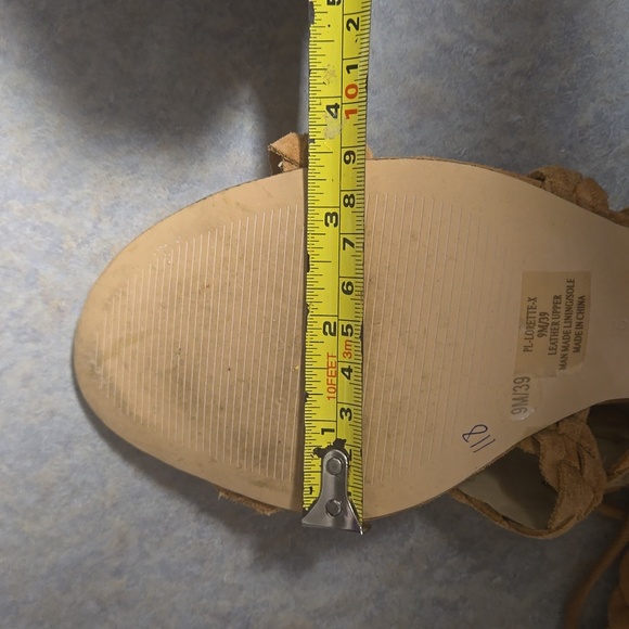 BCBG Tan Braided Leather Lorette Heels - Picture 8 of 8